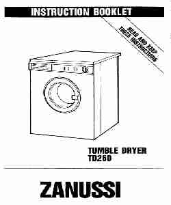Zanussi Clothes Dryer TD260-page_pdf